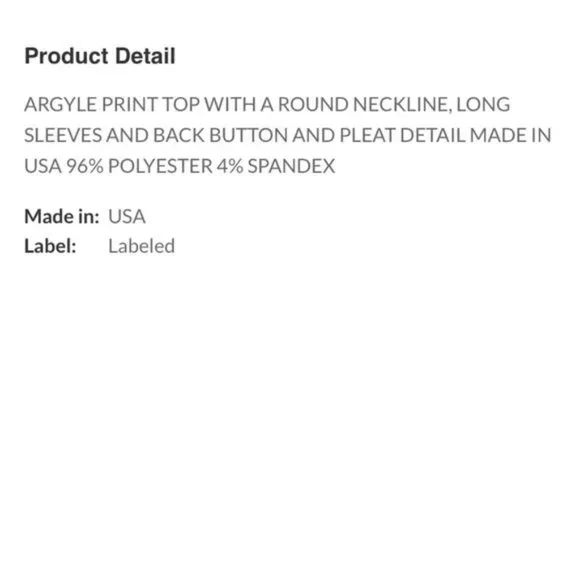 ๐๐ Argyle top - Picture 2 of 6